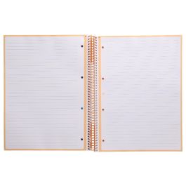 Cuaderno Espiral A4 Micro Antartik Tapa Forrada80H 90 gr Horizontal 1 Banda 4 Taladros Color Peach