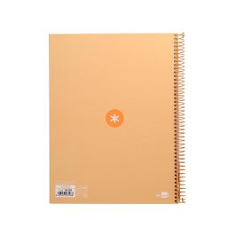 Cuaderno Espiral A4 Micro Antartik Tapa Forrada80H 90 gr Horizontal 1 Banda 4 Taladros Color Peach
