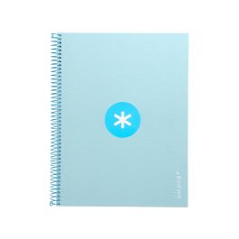 Cuaderno Espiral A4 Micro Antartik Tapa Forrada80H 90 gr Horizontal 1 Banda 4 Taladros Color Celeste