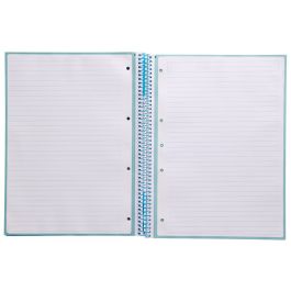 Cuaderno Espiral A4 Micro Antartik Tapa Forrada80H 90 gr Horizontal 1 Banda 4 Taladros Color Celeste