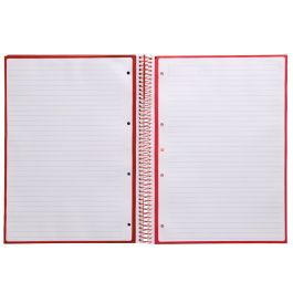 Cuaderno Espiral A4 Micro Antartik Tapa Forrada80H 90 gr Horizontal 1 Banda 4 Taladros Color Frambuesa