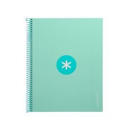 Cuaderno Espiral A4 Micro Antartik Tapa Forrada80H 90 gr Horizontal 1 Banda 4 Taladros Color Menta