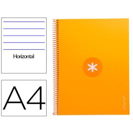 Cuaderno Espiral A4 Micro Antartik Tapa Forrada80H 90 gr Horizontal 1 Banda 4 Taladros Color Mostaza