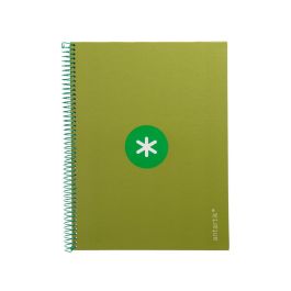 Cuaderno Espiral A4 Micro Antartik Tapa Forrada80H 90 gr Horizontal 1 Banda 4 Taladros Color Verde