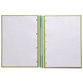 Cuaderno Espiral A4 Micro Antartik Tapa Forrada80H 90 gr Horizontal 1 Banda 4 Taladros Color Verde