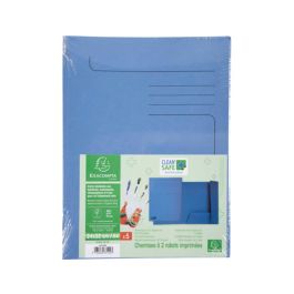 Subcarpeta Cartulina Exacompta Clean Safe Din A4 Con 2 Solapas Azul 400 gr Paquete De 5 Unidades