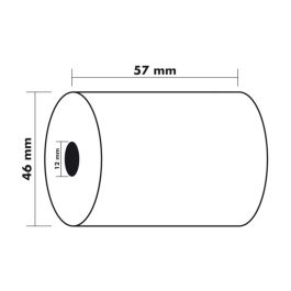 Rollo Sumadora Exacompta Safe Contact Termico 57 mm X 46 mm 55 gr-M2 5 unidades