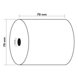 Rollo Sumadora Exacompta Electro Offset 70 mm X 70 mm 60 gr-M2 10 unidades