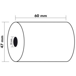 Rollo Sumadora Exacompta Termico 60 mm X 47 mm 55 gr-M2 10 unidades