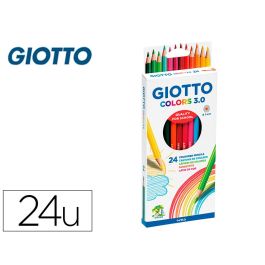 Lapices De Colores Giotto Colors 3.0 Mina 3 mm Caja De 24 Colores Surtidos 10 unidades