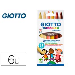 Rotulador Giotto Turbo Maxi Skin Tones Lavable Punta Bloqueada Caja De 6 Colores Surtidos Precio: 4.4649003267. SKU: B15K9DG3W6