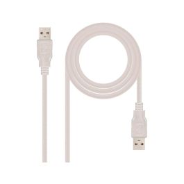 Cable Usb Nanocable 2.0 Tipo A-M-A-M Color Gris Longitud 1 M