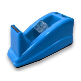 Portarrollo Sobremesa Q-Connect Plastico Para Cinta De 33 Mt Color Azul 135x58x60 mm