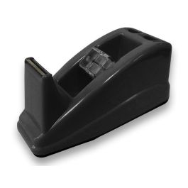 Portarrollo Sobremesa Q-Connect Plastico Para Cinta De 33 Mt Color Negro 135x58x60 mm