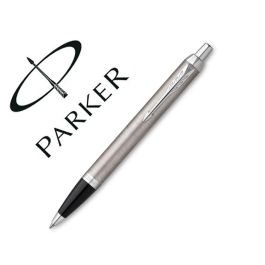 Parker bolígrafo im stainless punta m tinta azul acero inoxidable arenado brillo