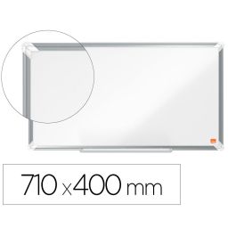 Pizarra Blanca Nobo Premium Plus Acero Lacado Formato Panoramico 32-' Magnetica 710x400 mm