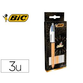 Boligrafo Bic Cuatro Colores Set Regalo 50 Aniversario 2 Unidades Shine Color Oro Mate + 1 Unidad Shine Color Plata Precio: 21.175000121. SKU: B15N296ZA9