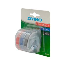 Dymo Cinta Tradicional 84775, 9 mmx3M Negro Azul Rojo, Blister 3 Unidades