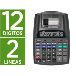 Calculadora Liderpapel Impresora Pantalla Papel 57 mm 12 Digitos Impresion Bicolor Negra 225x158x56 mm Precio: 73.7979004719. SKU: B18PXKS5BA