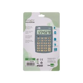 Calculadora Liderpapel Bolsillo Xf03 8 Digitos Pilas Color Gris 99x64X9 mm