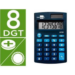 Calculadora Liderpapel Bolsillo Xf06 8 Digitos Solar Y Pilas Color Azul 98x62x8 mm Precio: 5.5538993708. SKU: B1ARJXXT6B