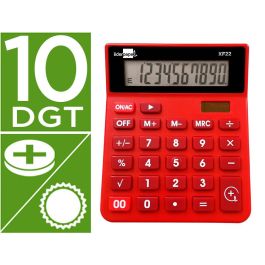 Calculadora Liderpapel Sobremesa Xf22 10 Digitos Solar Y Pilas Color Rojo 127x105x24 mm Precio: 9.0749998427. SKU: B18XJT27KV