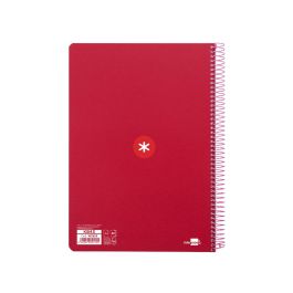 Cuaderno Espiral Liderpapel A4 Micro Antartik Tapa Dura 80H 100 gr Cuadro 5 mm Sin Banda4 Taladros Color Frambuesa