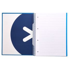 Cuaderno Espiral A4 Micro Antartik Tapa Forrada 120H 90 gr Horizontal 5 Bandas 4 Taladros Color Azul Oscuro