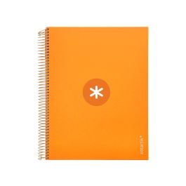 Cuaderno Espiral A4 Micro Antartik Tapa Forrada 120H 90 gr Horizontal 5 Bandas 4 Taladros Color Mostaza