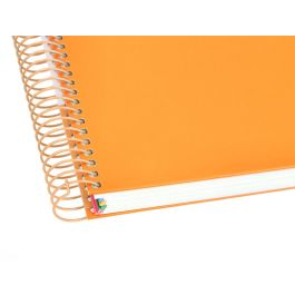 Cuaderno Espiral A4 Micro Antartik Tapa Forrada 120H 90 gr Horizontal 5 Bandas 4 Taladros Color Mostaza