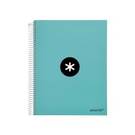 Cuaderno Espiral A4 Micro Antartik Tapa Forrada 120H 90 gr Liso 5 Bandas 4 Taladros Color Menta