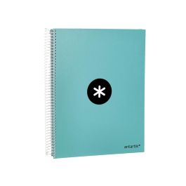 Cuaderno Espiral A4 Micro Antartik Tapa Forrada 120H 90 gr Liso 5 Bandas 4 Taladros Color Menta