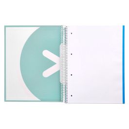 Cuaderno Espiral A4 Micro Antartik Tapa Forrada 120H 90 gr Liso 5 Bandas 4 Taladros Color Menta