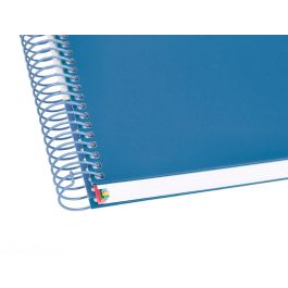 Cuaderno Espiral A5 Micro Antartik Tapa Forrada120H 90 gr Cuadro 5 mm 5 Bandas6 Taladros Color Azul Oscuro