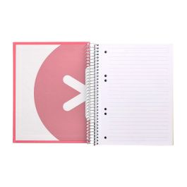 Cuaderno Espiral A5 Micro Antartik Tapa Forrada120H 100 gr Horizontal 5 Banda6 Taladros Color Coral