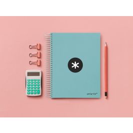 Cuaderno Espiral A5 Micro Antartik Tapa Forrada120H 90 gr Liso 5 Bandas 6 Taladros Color Menta