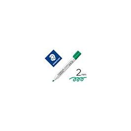 Rotulador Staedtler Lumocolor 351 Para Pizarra Blanca Punta Redonda 2 mm Recargable Color Verde Claro 10 unidades