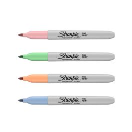 Sharpie Marcador Permanente Fine Punta Redonda 0.9 mm C-Surtidos Pastel Blíster 4 Ud