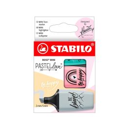 Rotulador Stabilo Boss Mini Pastel Love Estuche De 3 Unidades Pizca De Menta-Rubor Rosa-Toque De Turquesa