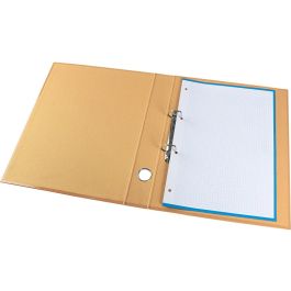 Carpeta De 2 Anillas 25 mm Mixtas Liderpapel A4 Forrado Color System Con Ollao Y Tarjetero Melocoton