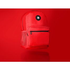 Cartera Antartik Mochila Con Asa Y Bolsillo Frontal Concremallera Color Rojo 320x140x430 mm