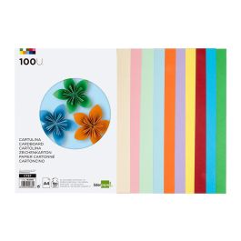 Cartulina Liderpapel A4 180 gr-M2 25 Colores Surtidos Paquete De 100 Hojas