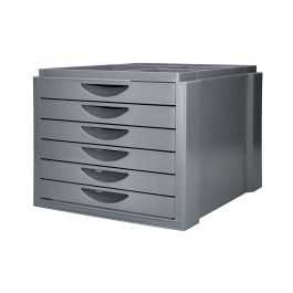 Fichero Cajones De Sobremesa Q-Connect Bandeja Organizadora Superior 6 Cajones Color Gris Opaco Precio: 52.5000003. SKU: B15AJP2CQ2