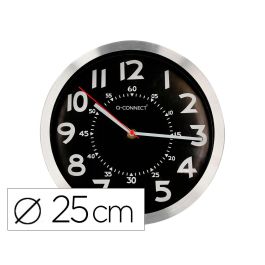 Reloj Q-Connect De Pared Metalico Redondo 25 cm Movimiento Silencioso Color Negro Con Esfera Cromado Precio: 18.79000046. SKU: B125H2L7AF