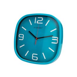 Reloj Q-Connect De Pared De Plastico Redondo 30 cm Movimiento Silencioso Color Azul