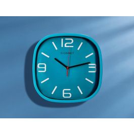 Reloj Q-Connect De Pared De Plastico Redondo 30 cm Movimiento Silencioso Color Azul