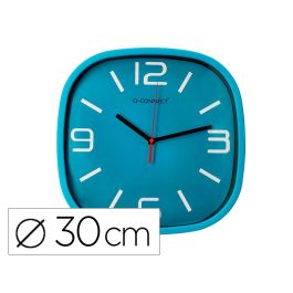 Reloj Q-Connect De Pared De Plastico Redondo 30 cm Movimiento Silencioso Color Azul Precio: 14.49999991. SKU: B12N5PB6YR