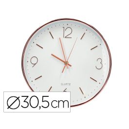 Reloj Q-Connect De Pared Metalico Redondo 30,5 cm Movimiento Silencioso Color Rosa Dorado Precio: 17.89000004. SKU: B1DS9TA764