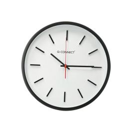 Reloj Q-Connect De Pared De Plastico Redondo 34,4 cm Movimiento Silencioso Color Negro