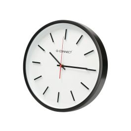 Reloj Q-Connect De Pared De Plastico Redondo 34,4 cm Movimiento Silencioso Color Negro